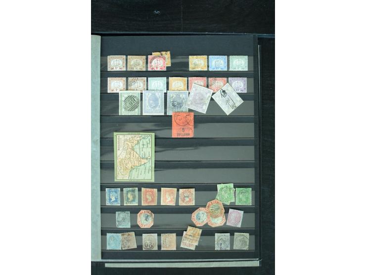 1854/1984 (ca.), postfrische, ungebrauchte und gestempelte Sammlung, dabei schöner Teil Hongkong, Indien mit Feudalstaaten un