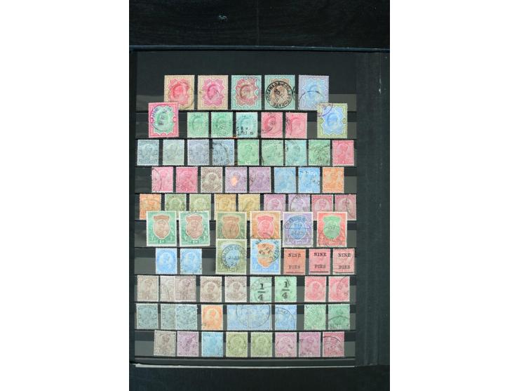 1854/1984 (ca.), postfrische, ungebrauchte und gestempelte Sammlung, dabei schöner Teil Hongkong, Indien mit Feudalstaaten un