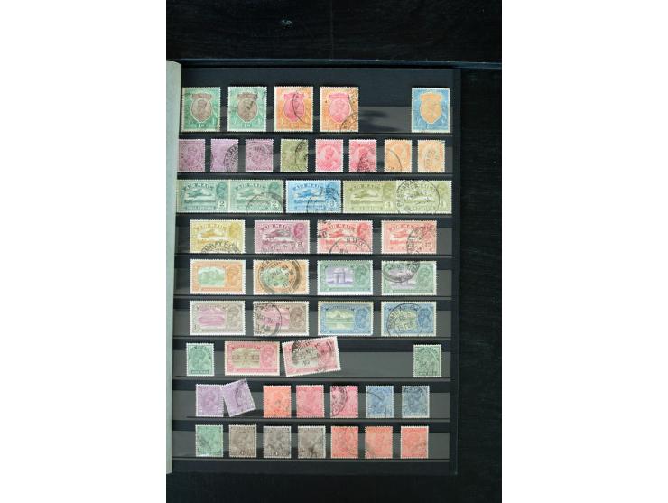 1854/1984 (ca.), postfrische, ungebrauchte und gestempelte Sammlung, dabei schöner Teil Hongkong, Indien mit Feudalstaaten un