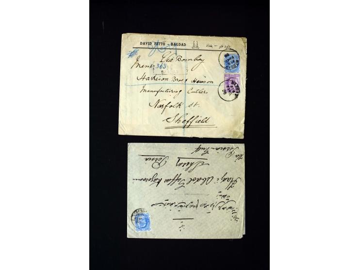 1881/1922 (ca.), 30 Briefe bzw. eine Ganzsache aus Bagdad, Aden, Anwaz (Feldpost), Bander-Abas, Linga und Bushire, meist nach