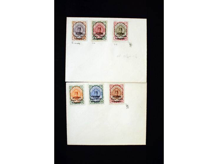 1915, ungebrauchte und gestempelte kleine Partie mit auch einem Brief und 2 Briefteilen, einiges signiert; Verkauf erfolgt 'w