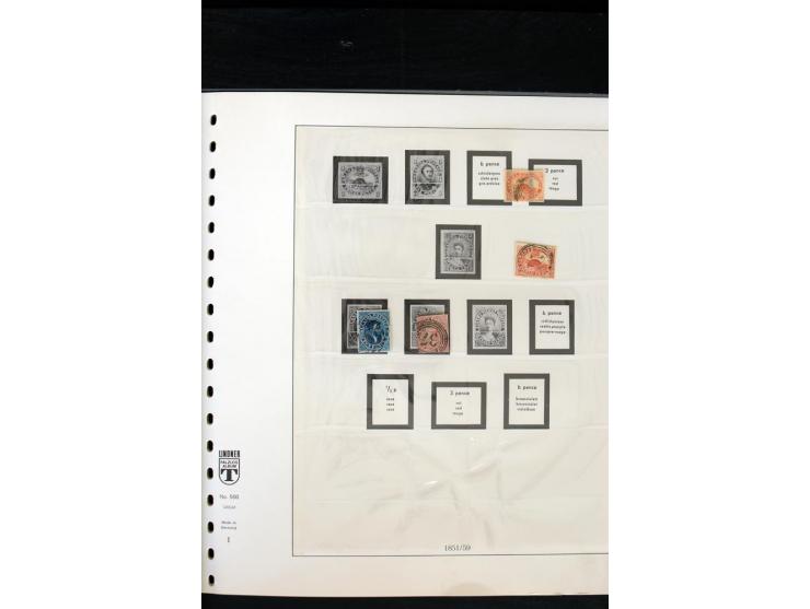 1855/1950, ungebrauchte und gestempelte Sammlung mit diversen bessereren Werten, dabei u.a. Canada Mi.-Nr. 2(2) und 5 gestemp