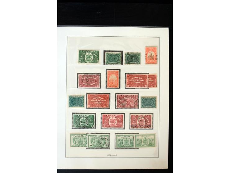 1855/1950, ungebrauchte und gestempelte Sammlung mit diversen bessereren Werten, dabei u.a. Canada Mi.-Nr. 2(2) und 5 gestemp
