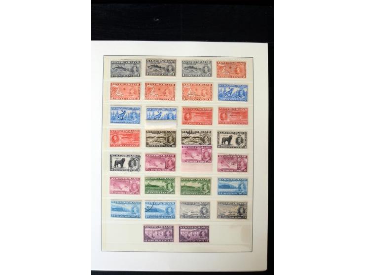 1855/1950, ungebrauchte und gestempelte Sammlung mit diversen bessereren Werten, dabei u.a. Canada Mi.-Nr. 2(2) und 5 gestemp