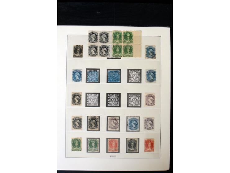 1855/1950, ungebrauchte und gestempelte Sammlung mit diversen bessereren Werten, dabei u.a. Canada Mi.-Nr. 2(2) und 5 gestemp