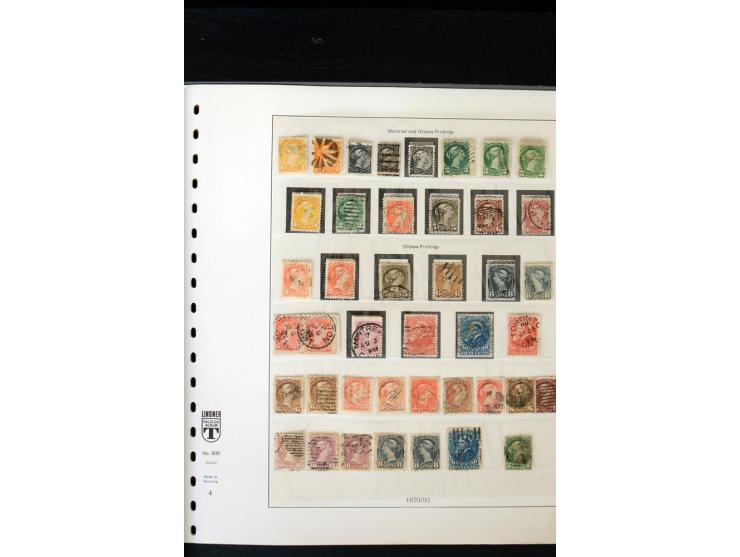 1855/1950, ungebrauchte und gestempelte Sammlung mit diversen bessereren Werten, dabei u.a. Canada Mi.-Nr. 2(2) und 5 gestemp