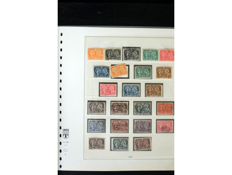 1855/1950, ungebrauchte und gestempelte Sammlung mit diversen bessereren Werten, dabei u.a. Canada Mi.-Nr. 2(2) und 5 gestemp