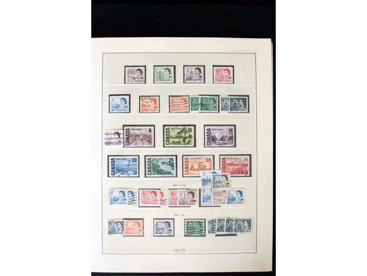 1855/1950, ungebrauchte und gestempelte Sammlung mit diversen bessereren Werten, dabei u.a. Canada Mi.-Nr. 2(2) und 5 gestemp
