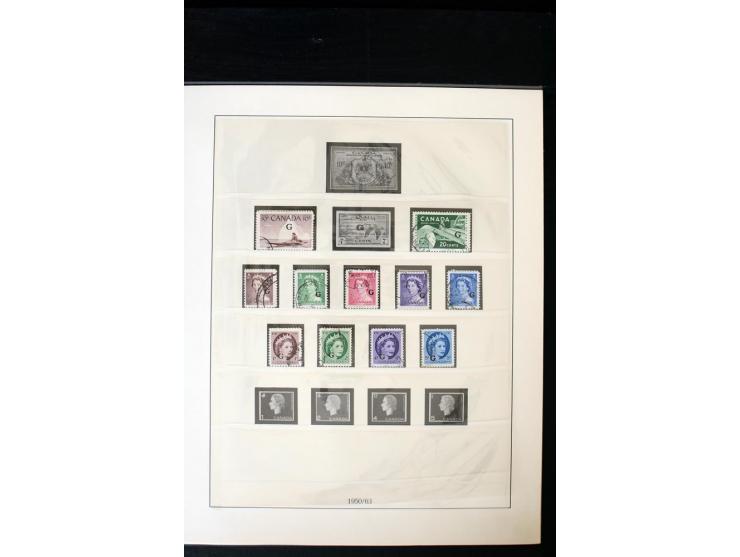 1855/1950, ungebrauchte und gestempelte Sammlung mit diversen bessereren Werten, dabei u.a. Canada Mi.-Nr. 2(2) und 5 gestemp