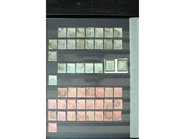 1853/98, gestempelte Sammlung mit über 90 Kap-Dreiecken, außerdem einige Ganzsachen, Erhaltung von fehlerhaft bis einwandfrei