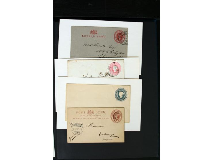 1853/98, gestempelte Sammlung mit über 90 Kap-Dreiecken, außerdem einige Ganzsachen, Erhaltung von fehlerhaft bis einwandfrei