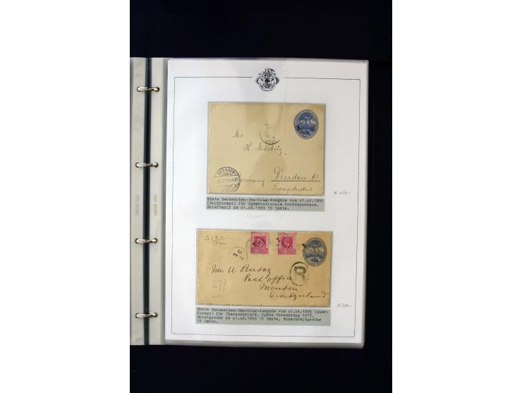 1859/1935, Austellungssammlung auf über 50 Seiten, beginnend mit schönem Teil Mauritius auf den Seychellen gebraucht, dabei 1