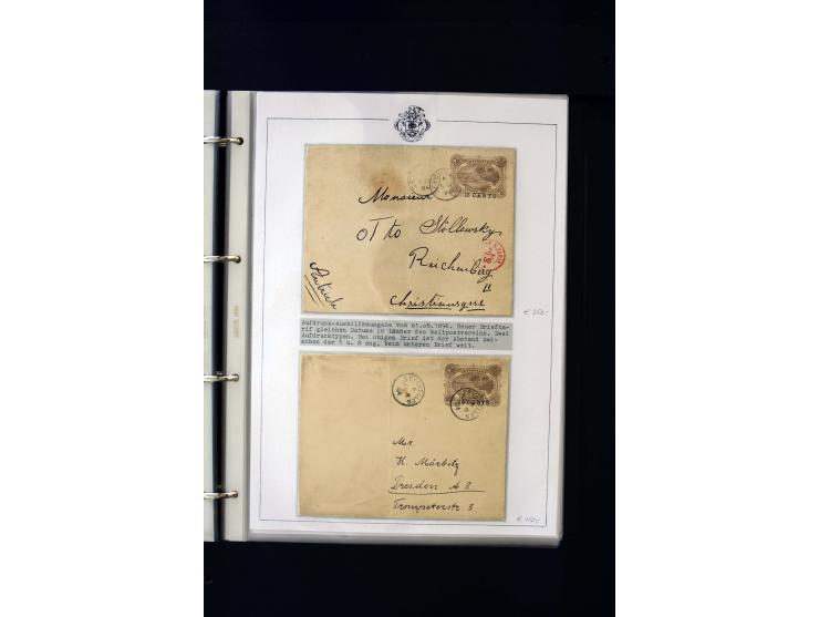 1859/1935, Austellungssammlung auf über 50 Seiten, beginnend mit schönem Teil Mauritius auf den Seychellen gebraucht, dabei 1