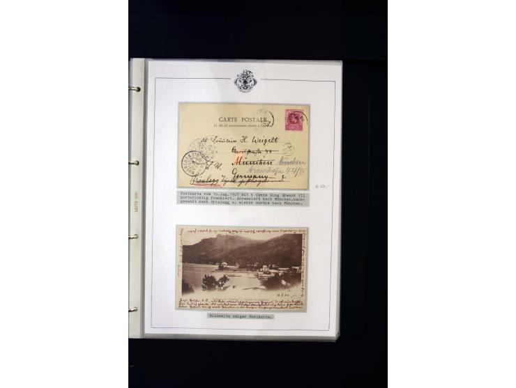 1859/1935, Austellungssammlung auf über 50 Seiten, beginnend mit schönem Teil Mauritius auf den Seychellen gebraucht, dabei 1