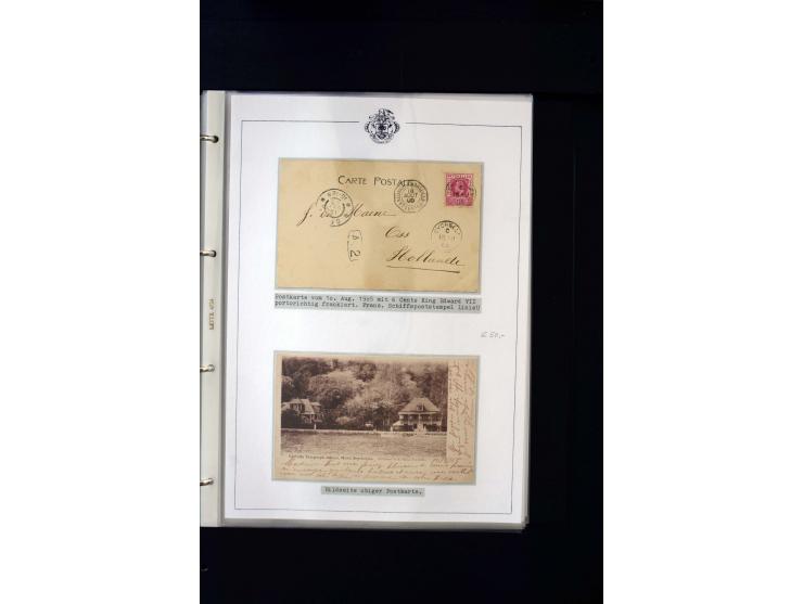 1859/1935, Austellungssammlung auf über 50 Seiten, beginnend mit schönem Teil Mauritius auf den Seychellen gebraucht, dabei 1
