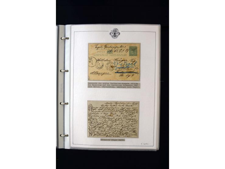 1859/1935, Austellungssammlung auf über 50 Seiten, beginnend mit schönem Teil Mauritius auf den Seychellen gebraucht, dabei 1