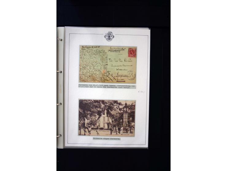 1859/1935, Austellungssammlung auf über 50 Seiten, beginnend mit schönem Teil Mauritius auf den Seychellen gebraucht, dabei 1