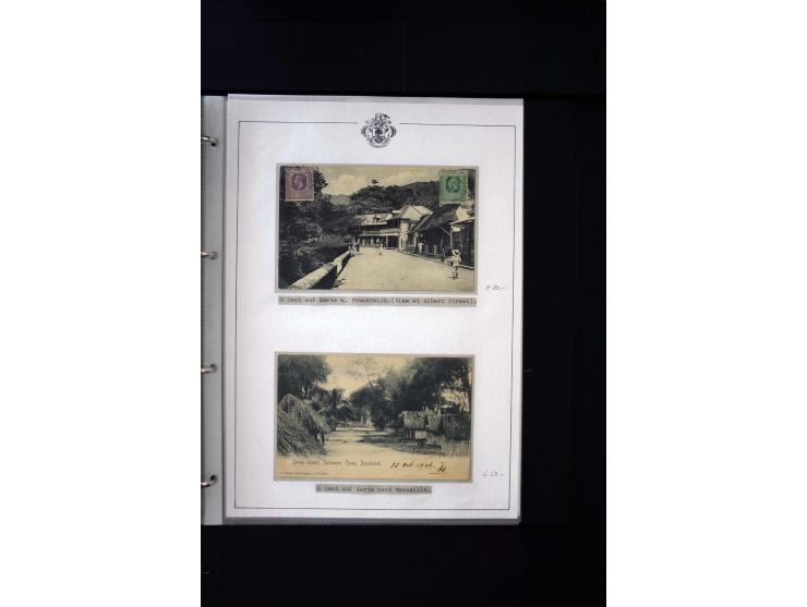 1859/1935, Austellungssammlung auf über 50 Seiten, beginnend mit schönem Teil Mauritius auf den Seychellen gebraucht, dabei 1