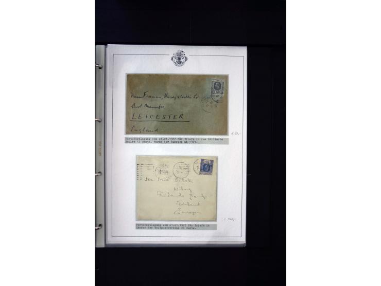 1859/1935, Austellungssammlung auf über 50 Seiten, beginnend mit schönem Teil Mauritius auf den Seychellen gebraucht, dabei 1