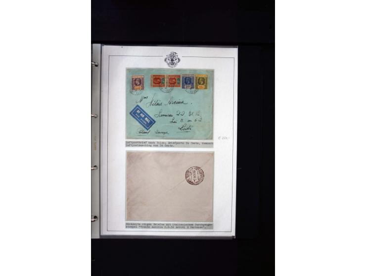 1859/1935, Austellungssammlung auf über 50 Seiten, beginnend mit schönem Teil Mauritius auf den Seychellen gebraucht, dabei 1