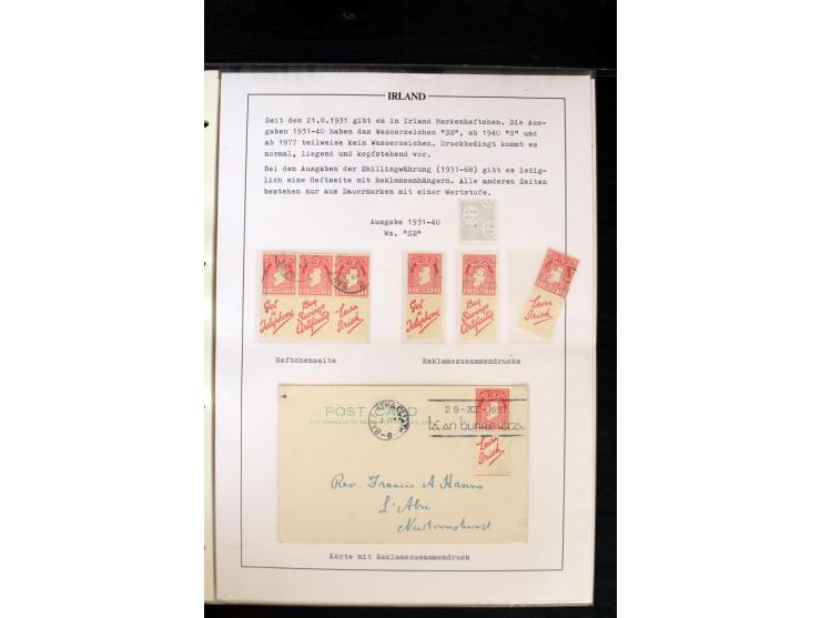 1931/70, Booklet stamps, a valuable specialised used collection on leaves, incl. 1d "Se" wmk. with Slogan labels "Get! a/Tele