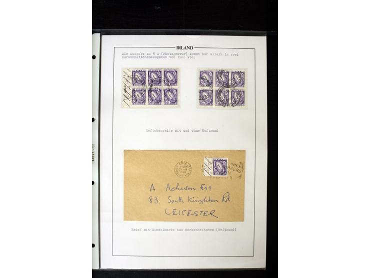 1931/70, Booklet stamps, a valuable specialised used collection on leaves, incl. 1d "Se" wmk. with Slogan labels "Get! a/Tele