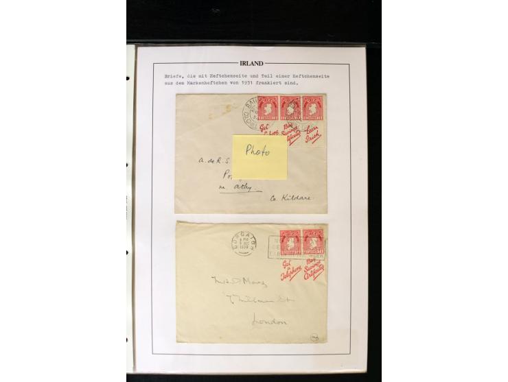 1931/70, Booklet stamps, a valuable specialised used collection on leaves, incl. 1d "Se" wmk. with Slogan labels "Get! a/Tele