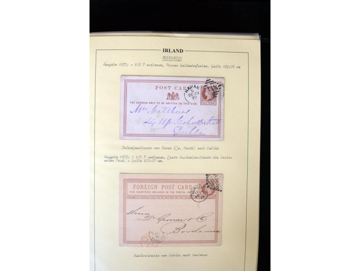 1840/1922, Ireland (GB used in Ireland), extensive specialized collection of GB Postal Stationery used in Ireland up to the T