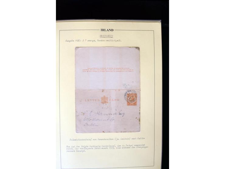 1840/1922, Ireland (GB used in Ireland), extensive specialized collection of GB Postal Stationery used in Ireland up to the T