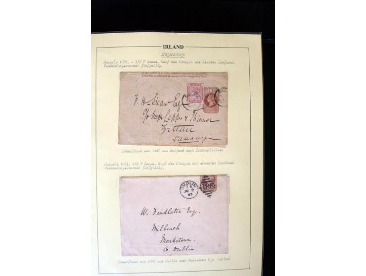 1840/1922, Ireland (GB used in Ireland), extensive specialized collection of GB Postal Stationery used in Ireland up to the T