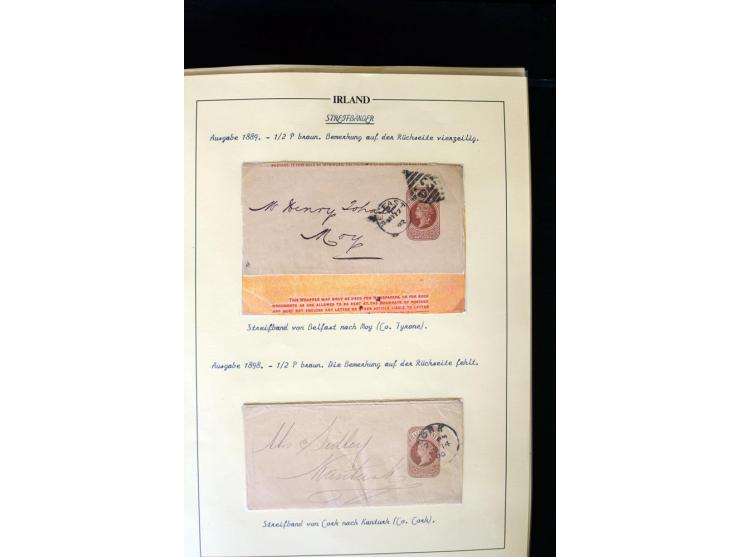 1840/1922, Ireland (GB used in Ireland), extensive specialized collection of GB Postal Stationery used in Ireland up to the T