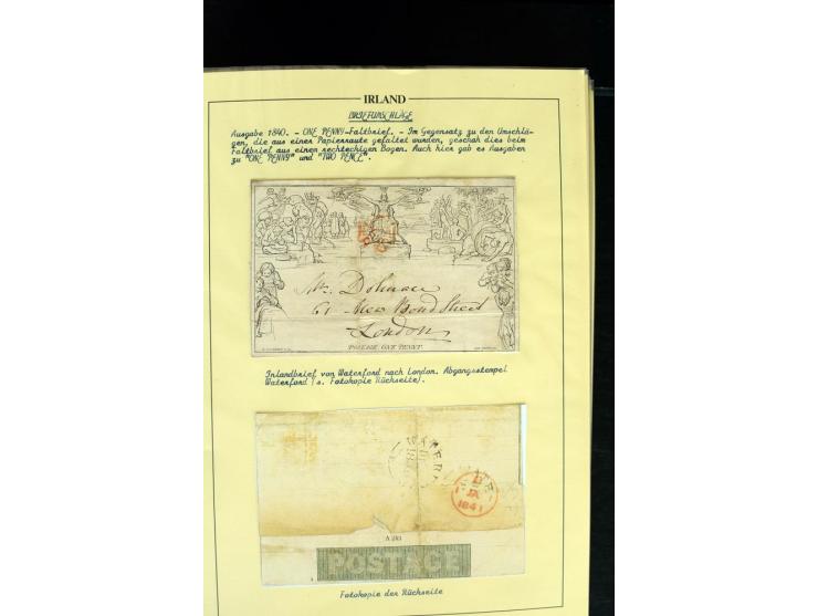 1840/1922, Ireland (GB used in Ireland), extensive specialized collection of GB Postal Stationery used in Ireland up to the T
