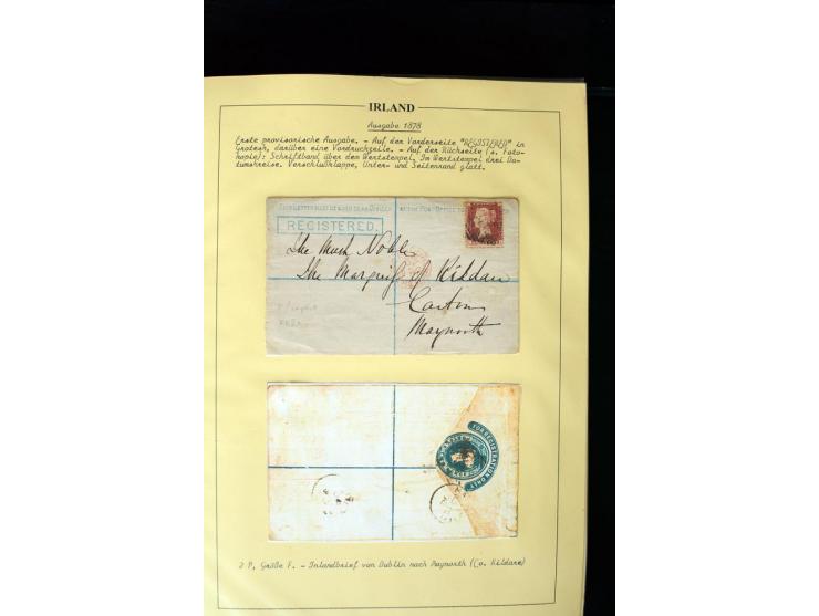 1840/1922, Ireland (GB used in Ireland), extensive specialized collection of GB Postal Stationery used in Ireland up to the T