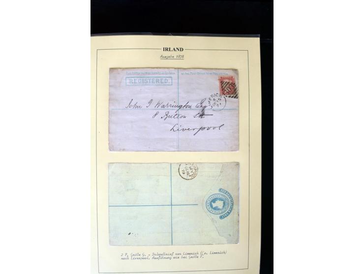1840/1922, Ireland (GB used in Ireland), extensive specialized collection of GB Postal Stationery used in Ireland up to the T