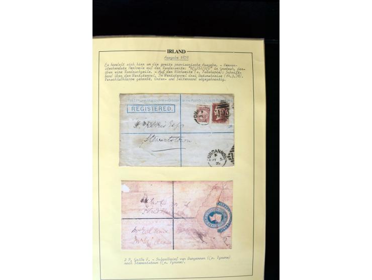 1840/1922, Ireland (GB used in Ireland), extensive specialized collection of GB Postal Stationery used in Ireland up to the T