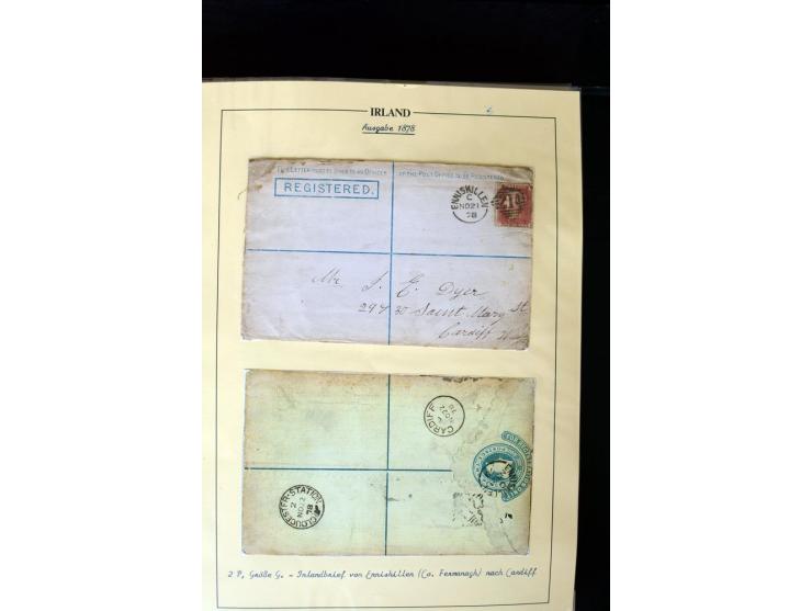 1840/1922, Ireland (GB used in Ireland), extensive specialized collection of GB Postal Stationery used in Ireland up to the T