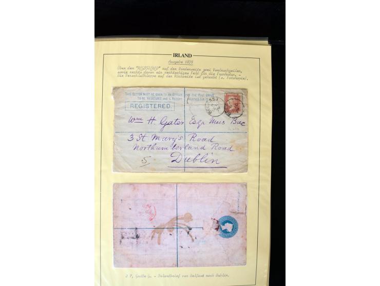 1840/1922, Ireland (GB used in Ireland), extensive specialized collection of GB Postal Stationery used in Ireland up to the T