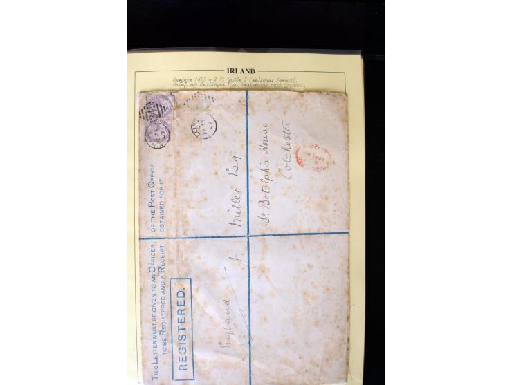 1840/1922, Ireland (GB used in Ireland), extensive specialized collection of GB Postal Stationery used in Ireland up to the T