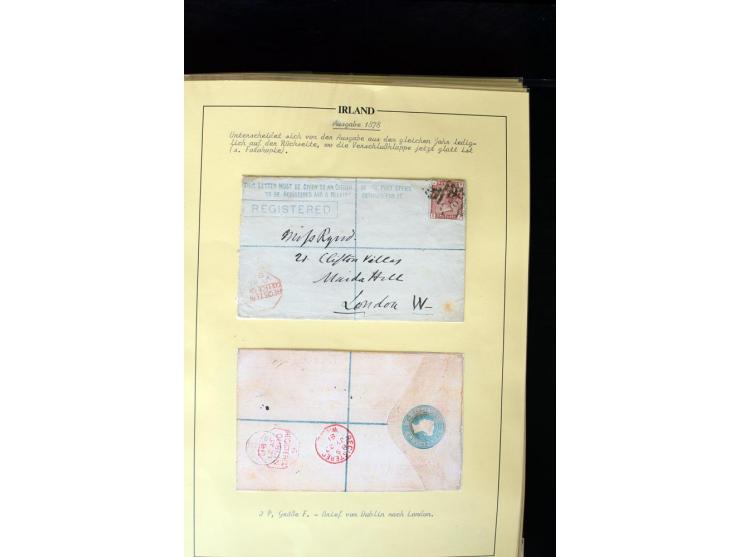 1840/1922, Ireland (GB used in Ireland), extensive specialized collection of GB Postal Stationery used in Ireland up to the T