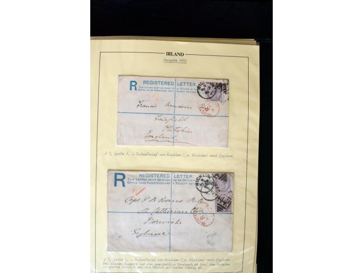 1840/1922, Ireland (GB used in Ireland), extensive specialized collection of GB Postal Stationery used in Ireland up to the T