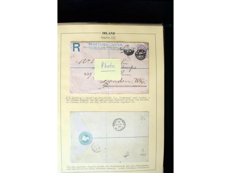 1840/1922, Ireland (GB used in Ireland), extensive specialized collection of GB Postal Stationery used in Ireland up to the T