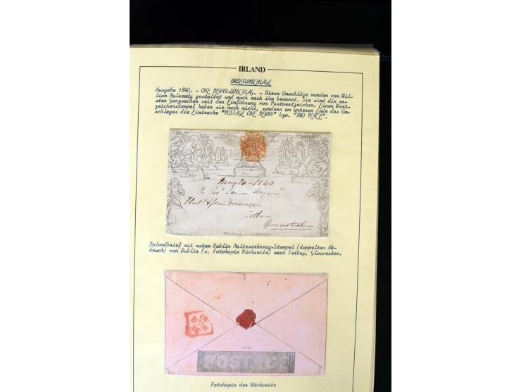 1840/1922, Ireland (GB used in Ireland), extensive specialized collection of GB Postal Stationery used in Ireland up to the T