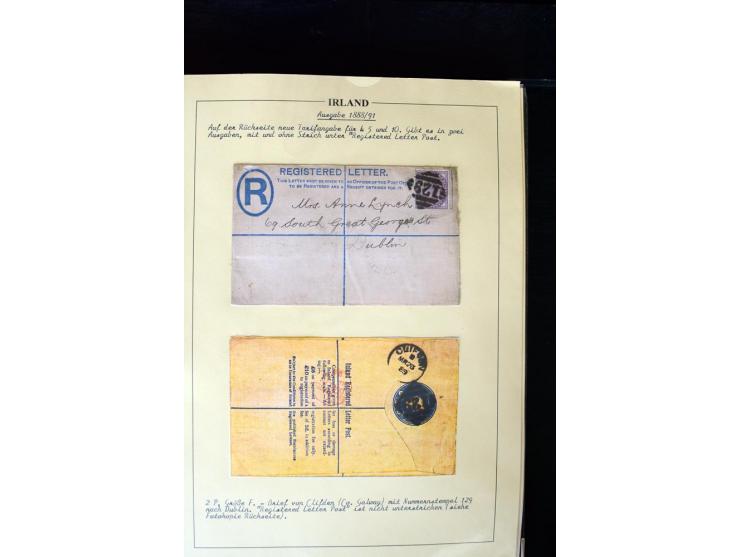 1840/1922, Ireland (GB used in Ireland), extensive specialized collection of GB Postal Stationery used in Ireland up to the T