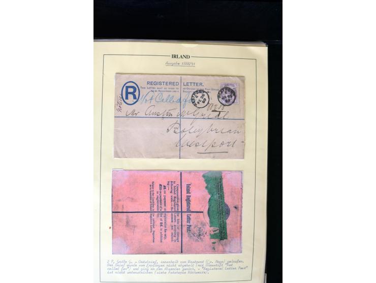 1840/1922, Ireland (GB used in Ireland), extensive specialized collection of GB Postal Stationery used in Ireland up to the T
