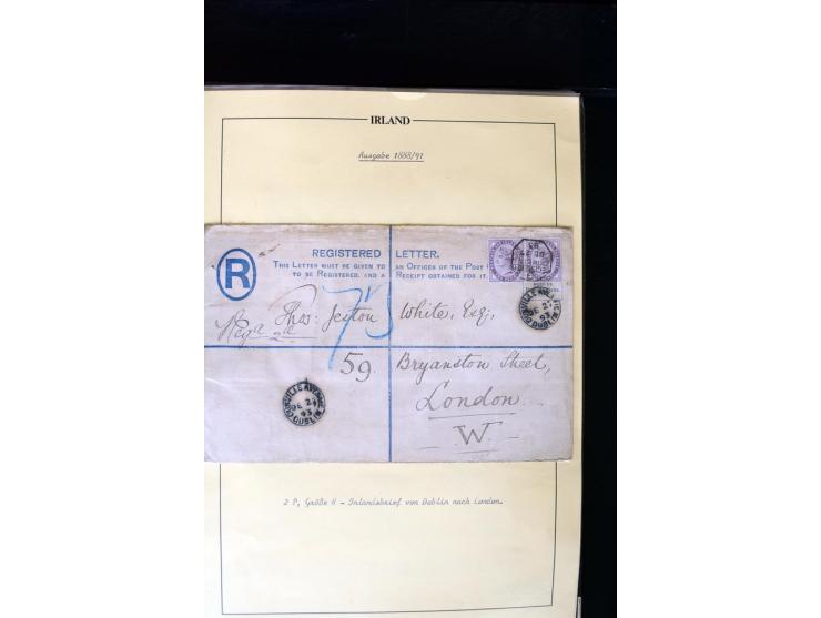 1840/1922, Ireland (GB used in Ireland), extensive specialized collection of GB Postal Stationery used in Ireland up to the T