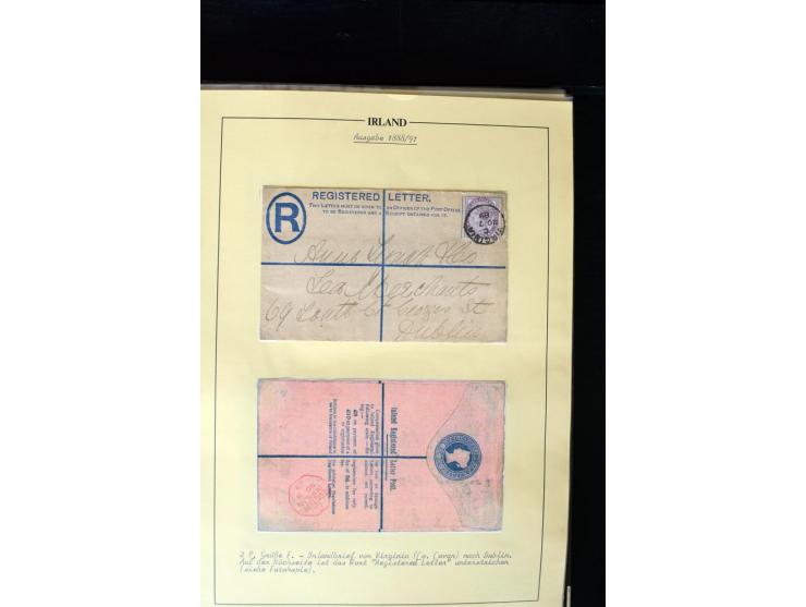 1840/1922, Ireland (GB used in Ireland), extensive specialized collection of GB Postal Stationery used in Ireland up to the T