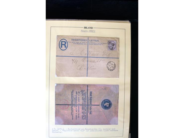 1840/1922, Ireland (GB used in Ireland), extensive specialized collection of GB Postal Stationery used in Ireland up to the T