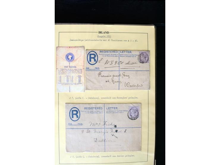 1840/1922, Ireland (GB used in Ireland), extensive specialized collection of GB Postal Stationery used in Ireland up to the T