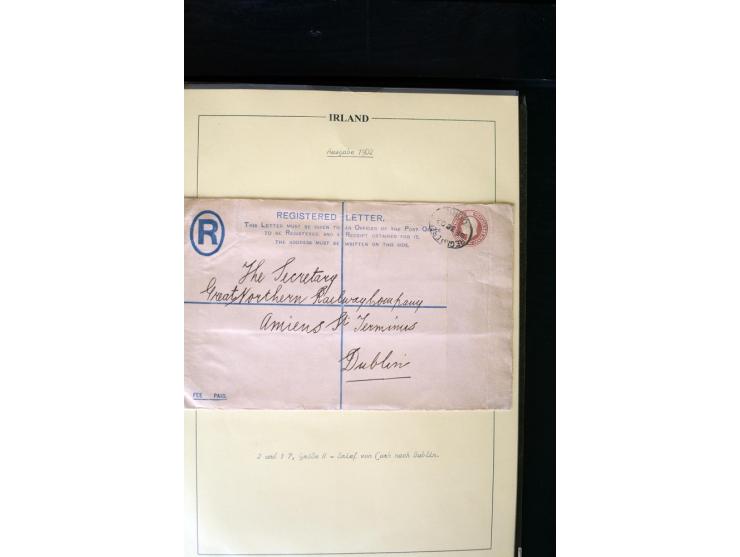 1840/1922, Ireland (GB used in Ireland), extensive specialized collection of GB Postal Stationery used in Ireland up to the T