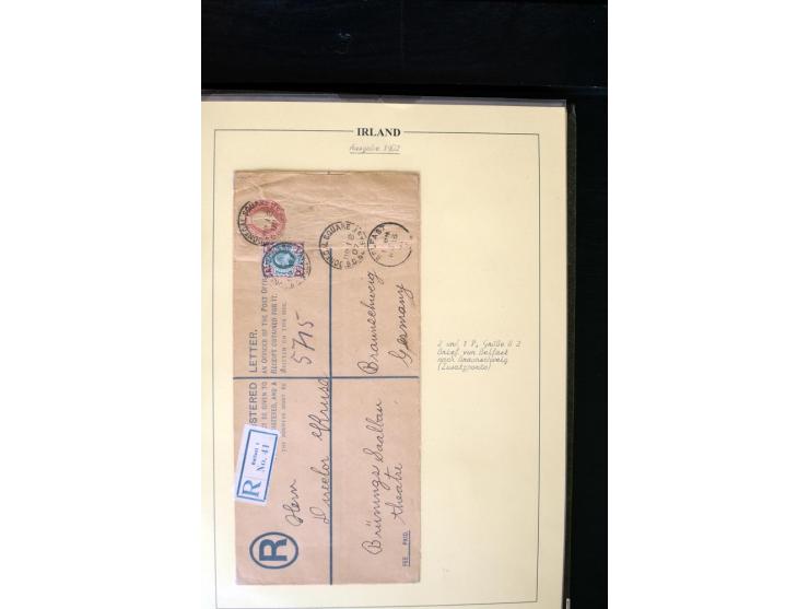 1840/1922, Ireland (GB used in Ireland), extensive specialized collection of GB Postal Stationery used in Ireland up to the T